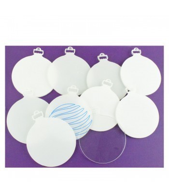 Clear Acrylic Baubles - Pack of 10